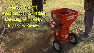 Harbor Freight Chipper / Shredder Unboxing, Assembly, Break-In, & Review by @GettinJunkDone