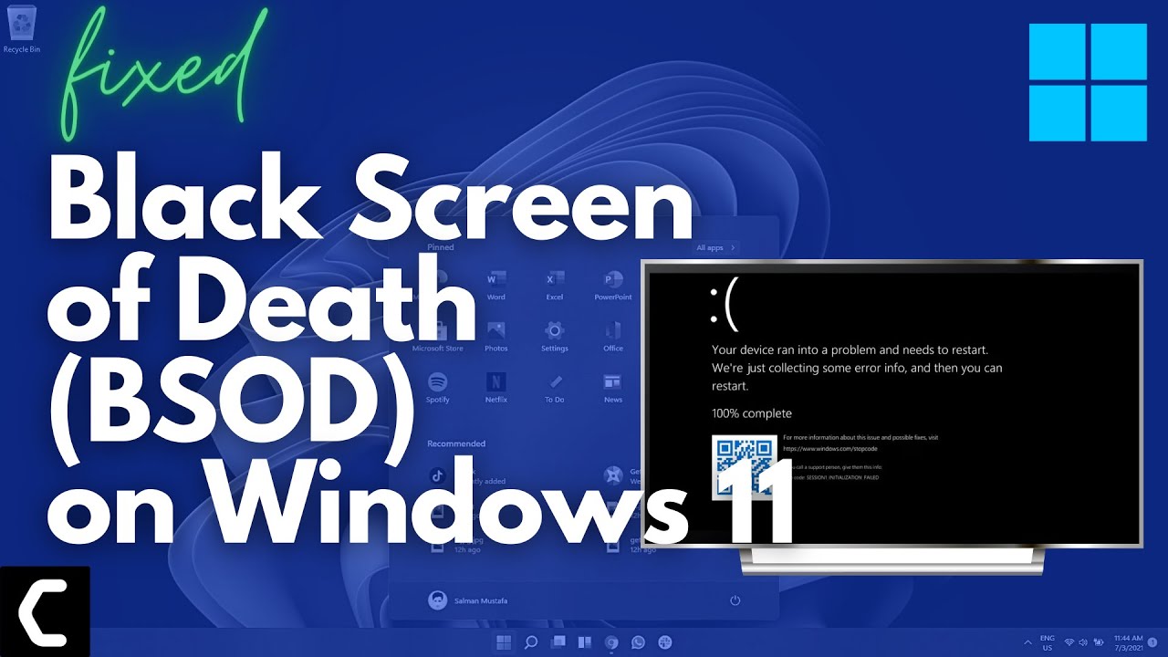 Windows 11 [Fixed] (Black Screen of Death) BSOD 2022 YouTube