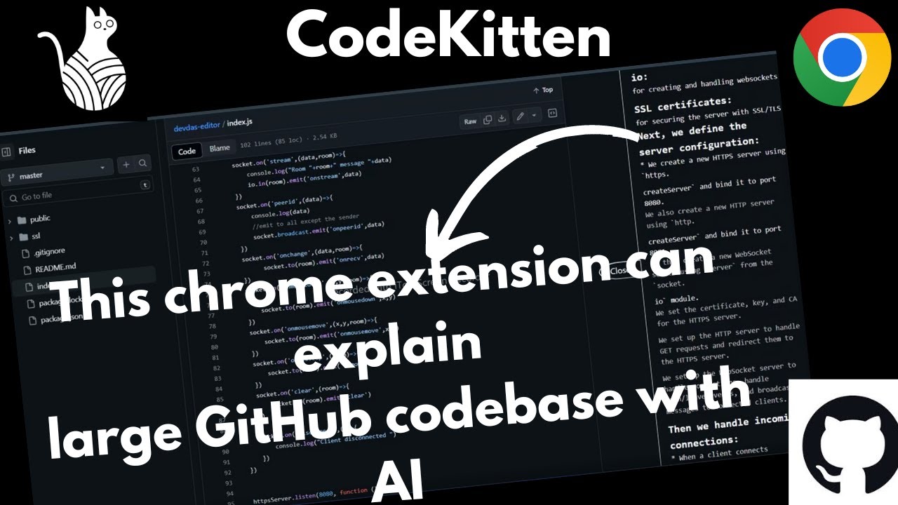 CodeKitty chrome extension chat with your GitHub repo - YouTube