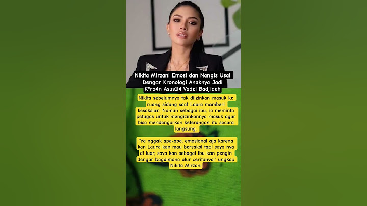 Nikita Mirzani emosi dan menangis saat mendengar kesaksian Laura #shorts #nikitamirzani #fyp #heboh