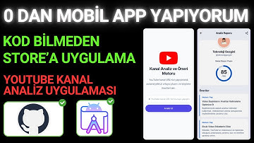 KODSUZ SIFIRDAN MOBİL APP BOLUM 3: AI ile YouTube Kanal Analiz Uygulaması! | GITHUB VE KURULUM