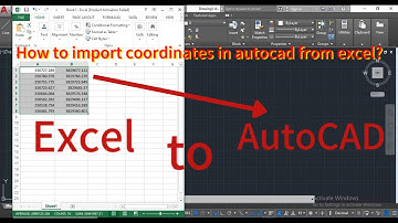 how to import coordinates in autocad from excel | Excel to autocad coordinates import