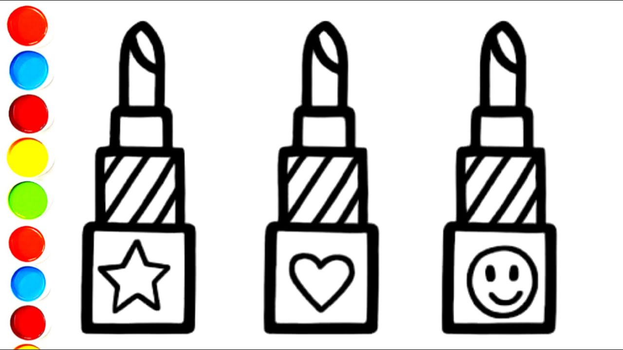 Drawing lipstick Easy lipstick Drawing how to draw lipstick cute lipstick Drawing YouTube