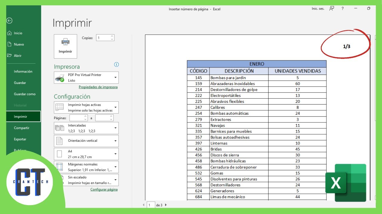 Como Insertar Números de Página en Excel