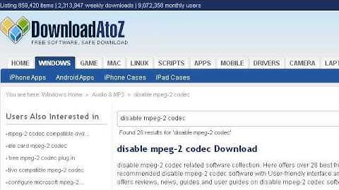 How-To Disable MPEG-2 Codecs