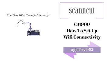 How to set up ScanNCut CM900 WiFi Connectivity