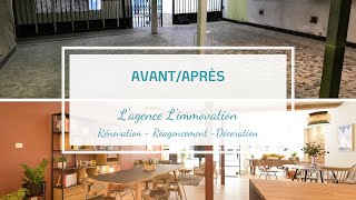 RÉNOVATION D'UN LOCAL COMMERCIAL Avant/Après de notre agence L'immovation Resimi