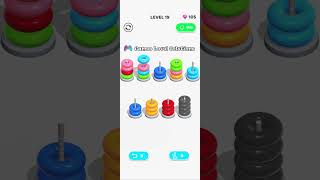 Color Hoop Stack | Level 19 #shorts #colorhoopstack #games_level_solutions