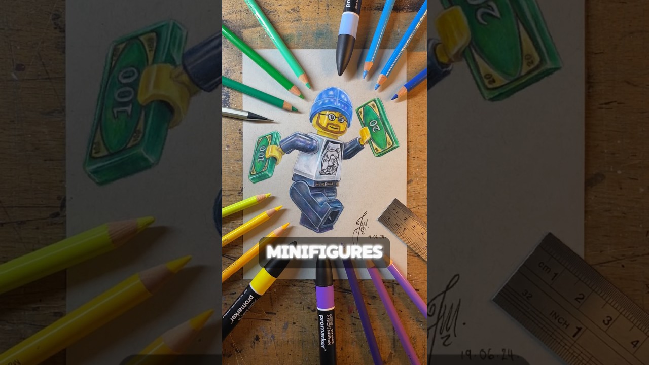 How a pro artist draws LEGO Minifigures