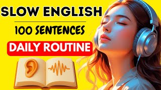 100 Daily Routine English Sentences | Slow Listening & Speaking Practice (A1–A2) | English Podcast