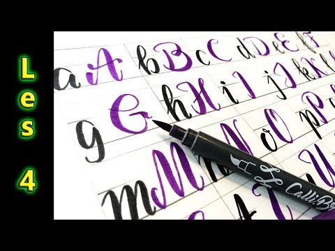 Handletteren! Hoofdletters schrijven met de Brush pen - beginners tekenles 4