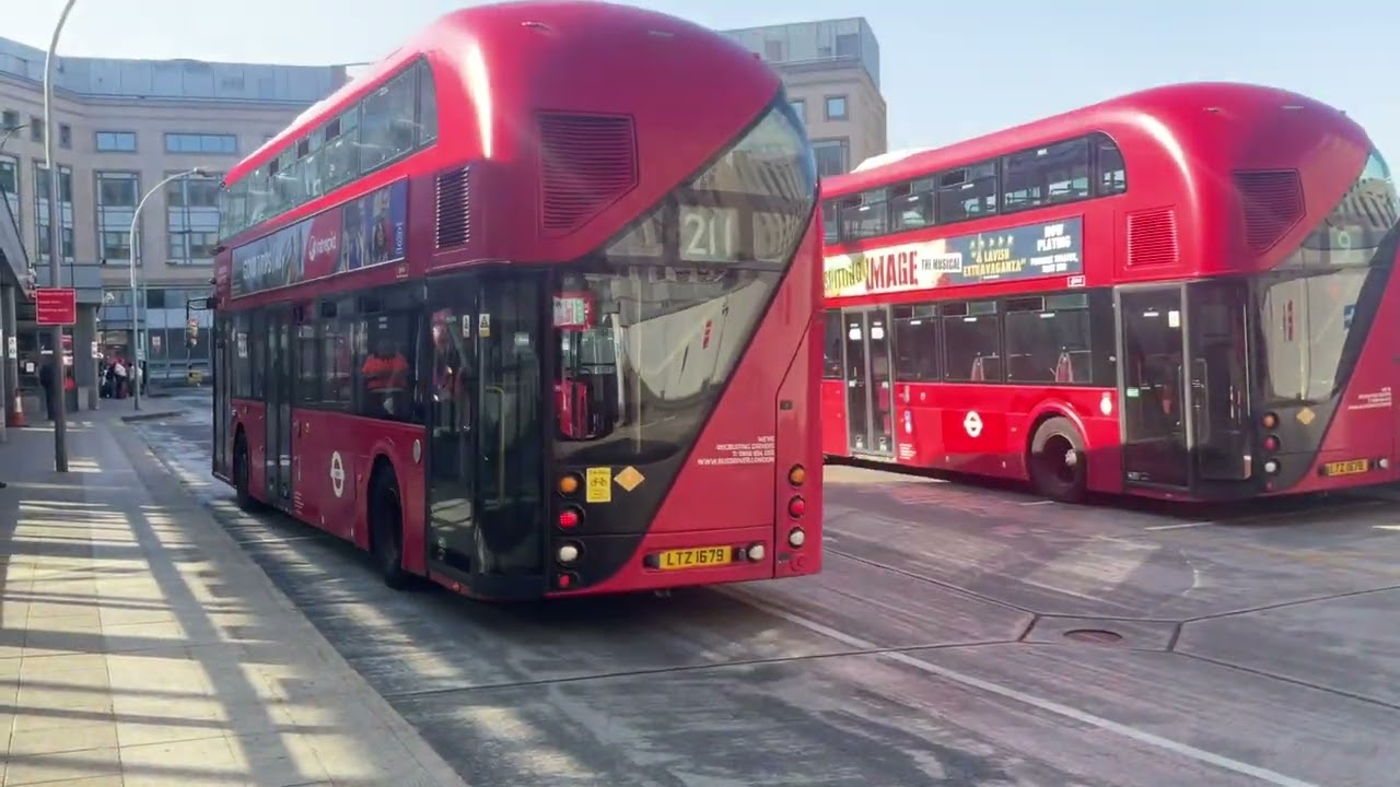 Buses at Hammersmith bus station.