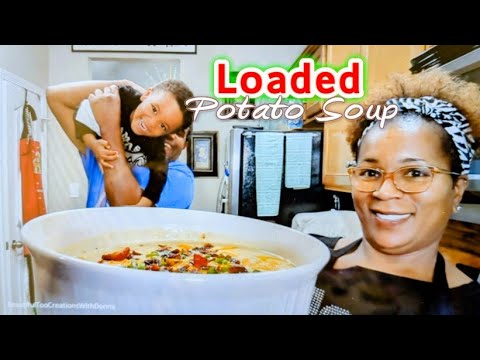 Loaded Cheesy Potato Soup | This Is An Easy Quick Soup My Mom Would Make |  So Delicious! | Soup⌚
