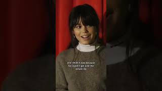 Video Thumbnail for Jenna Ortega gets bangs for Wednesday! Rather then use cl...