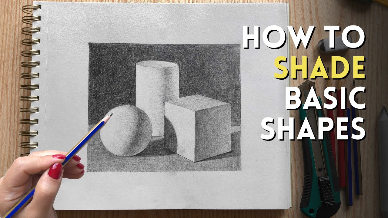 How to Shade Basic 3D Shapes - YouTube