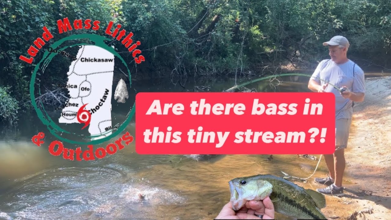 Creek Bass fishing while artifact hunting