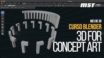 05/11 - Array en curva | CURSO BLENDER CONCEPT ART -  (Español) | Desde cero | 2025