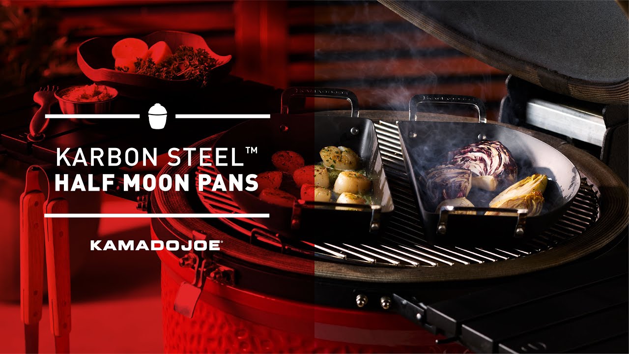 Kamado Joe KJ15124722 Karbon Carbon Steel Paella Pan, Black