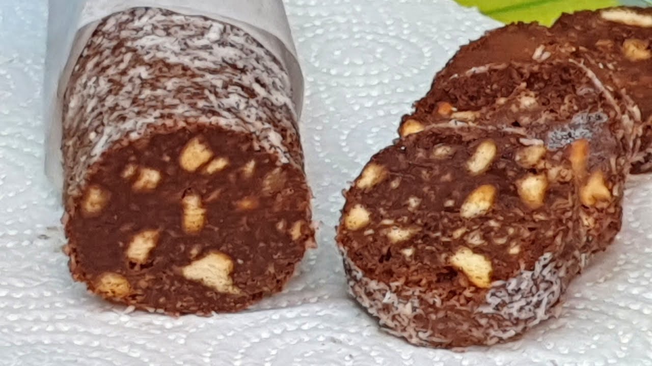 נקניק שוקולד נוסטלגי Chocolate Salami Recipe ללא אפיה קל להכנה מטבח בקלי קלות ליהי קרויץ