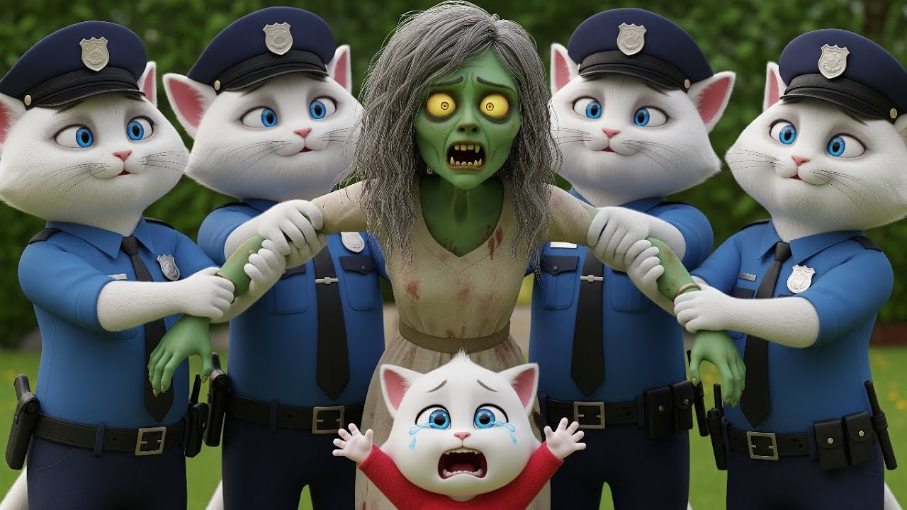 OMG 😱 Zombie Granny Enters Kitten’s House 🏠 but the police arrested her 🧟‍♀️