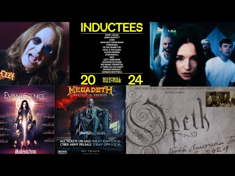 Ozzy to get inducted! - Megadeth tour - Opeth tour - new Sunbomb - Evanesence + Halestorm tour!