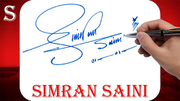 Simran Saini Name Signature Style | S Signature Style | Signature Style of My Name Simran Saini