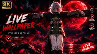 Sylphiette Blood Moon 🌑 4K 3D Anime Live Wallpaper | Mushoku Tensei Dark Aesthetic
