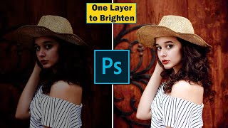 How to Brighten a Dark Image with One Adjustment Layer in Photoshop | Urdu Hindi screenshot 5