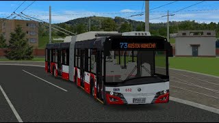 SIMT SIMULÁTOR - linka/line 73 (42)- trolejbus - vůz Škoda 27TrNU DPMÚL ev. č. 652 (adaptace)