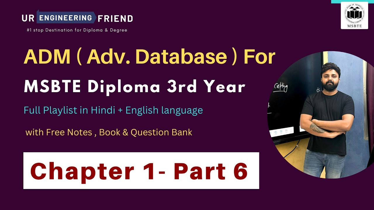 ADM Chapter 1 Part 6 ( Advance Database Management )Elective Subject ...