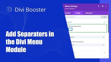 Add Separators in the Divi Menu Module