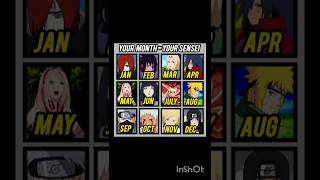 Your Sensei according to your birth month #music #edm #naruto #konohasenpu #playtrack