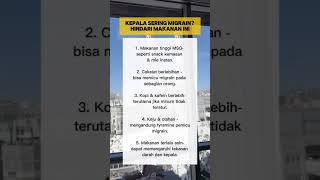 Sering Sakit Kepala? Hindari makanan ini #videoshort #bikinsehat #kesahatan #hidupsehat #obat