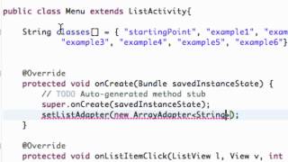 Android Application Development   19   Setting up an ArrayAdapter