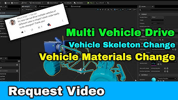 UE5 Multi Vehicle Drive , Skeleton Change , Materials Change in Game Blueprint Code Request Video 💖