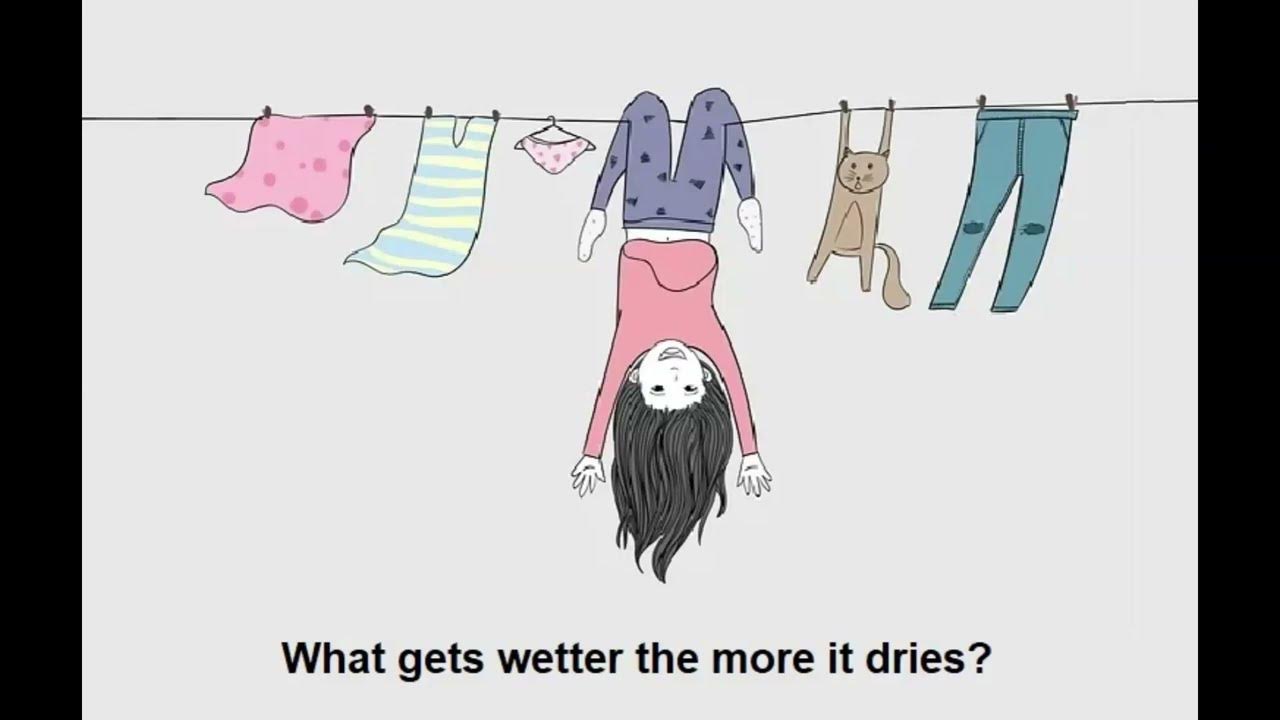 What gets wetter the more it dries silly joke short video YouTube