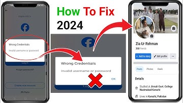Wrong Credentials Invalid Username or Password Facebook | Invalid Username or Password |
