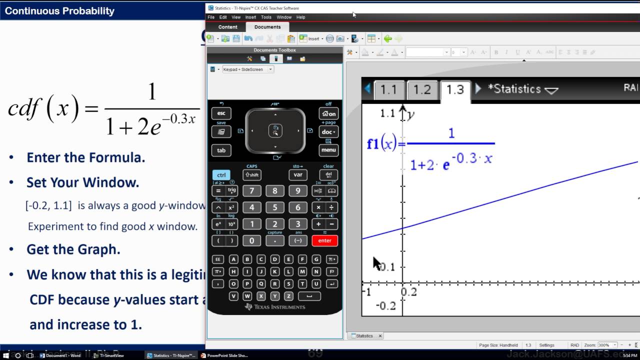 Statistics 3.2.4 Probability Calculations from CDF Formula with ...