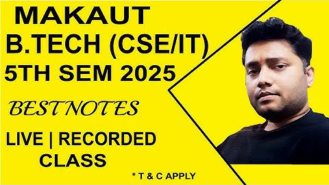 MAKAUT B.TECH 5TH SEM 2025 ONLINE TUITION | EASY NOTES | CALL @9875642353
