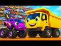 Dump Truck & The Mischievous Balloon! Monster Truck Chases to Help | Funny Vehicles Animation