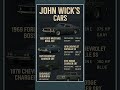 John Wick's Cars #johnwick #johnwick4