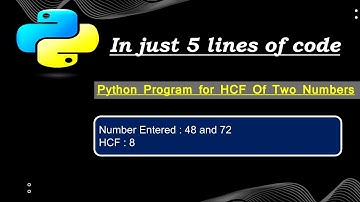 Python program for HCF of two numbers.