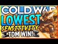 COLD WAR - "LOWEST SENSITIVITY TEAM DEATHMATCH WIN!" - Team Challenge #3 (1 Sensitivity TDM Win LOL)
