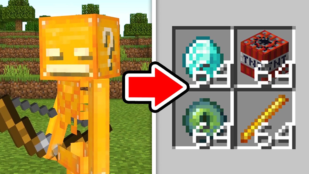 MOBがラッキーブロックになった世界でサバイバル【マイクラ】