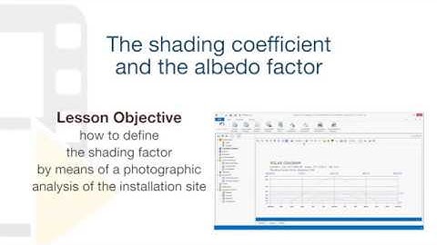 Solarius PV Tutorial - The Shading and albedo factors - ACCA software