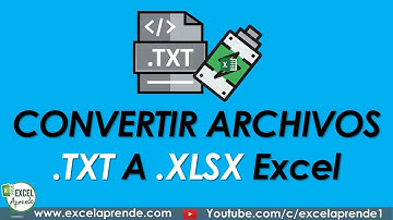 CONVERTIR ARCHIVOS .TXT A .XLSX Excel | Excel Aprende