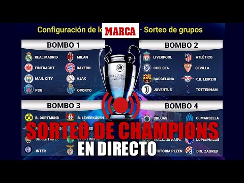 Sorteo de fase de grupos de Champions League EN DIRECTOI MARCA - YouTube