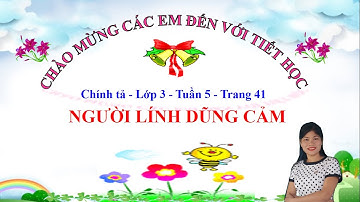 Chính tả lớp 3 tuần 5 trang 41 bài Người lính dũng cảm/ bích nga vlog
