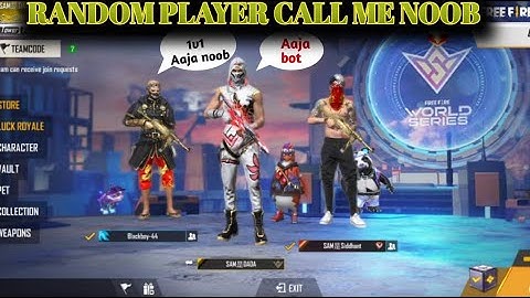 Random Player Call Me Noob 😠😠😡|1V1 Challenge #freefire