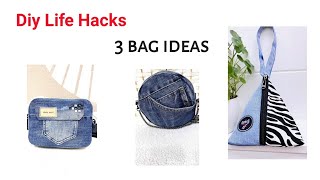 Best 3 ideas old clothes reuse !🎉🎉 best tricks how to make bag |